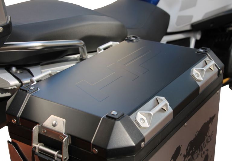 Paire d'autocollants de protection  pour couvercle avec cotes compatible avec valises en aluminium d'origine BMW 2014 et années suivantes