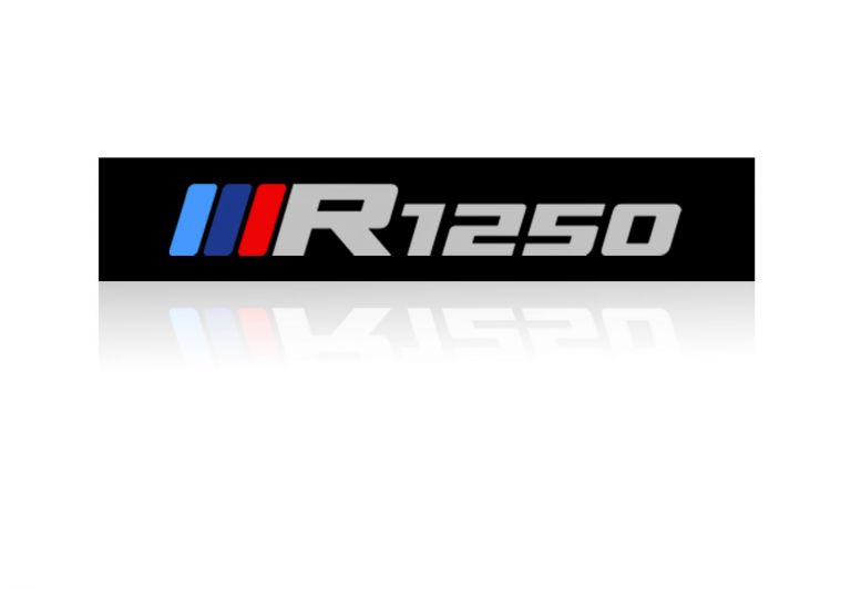 Adesivo  R1250 TRICOLORE negativo ad alta visibilità per top case e valigie di alluminio