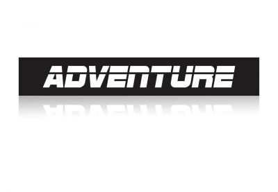 Sticker negative  high visibility adventure for top case and panniers GIVI
