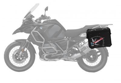 Windrose sticker central panel of black pannier compatible with R 1200/GS ADV