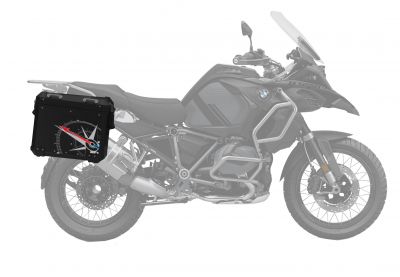 Windrose sticker central panel of black pannier compatible with R 1200/GS ADV