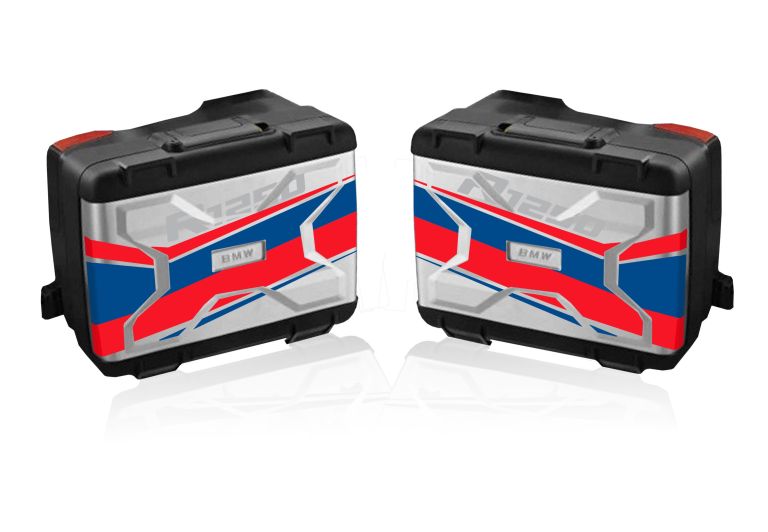 Film protecteur pour valise Vario compatible avec R 1250 GS LC R 1250 rouge et bleu